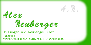 alex neuberger business card